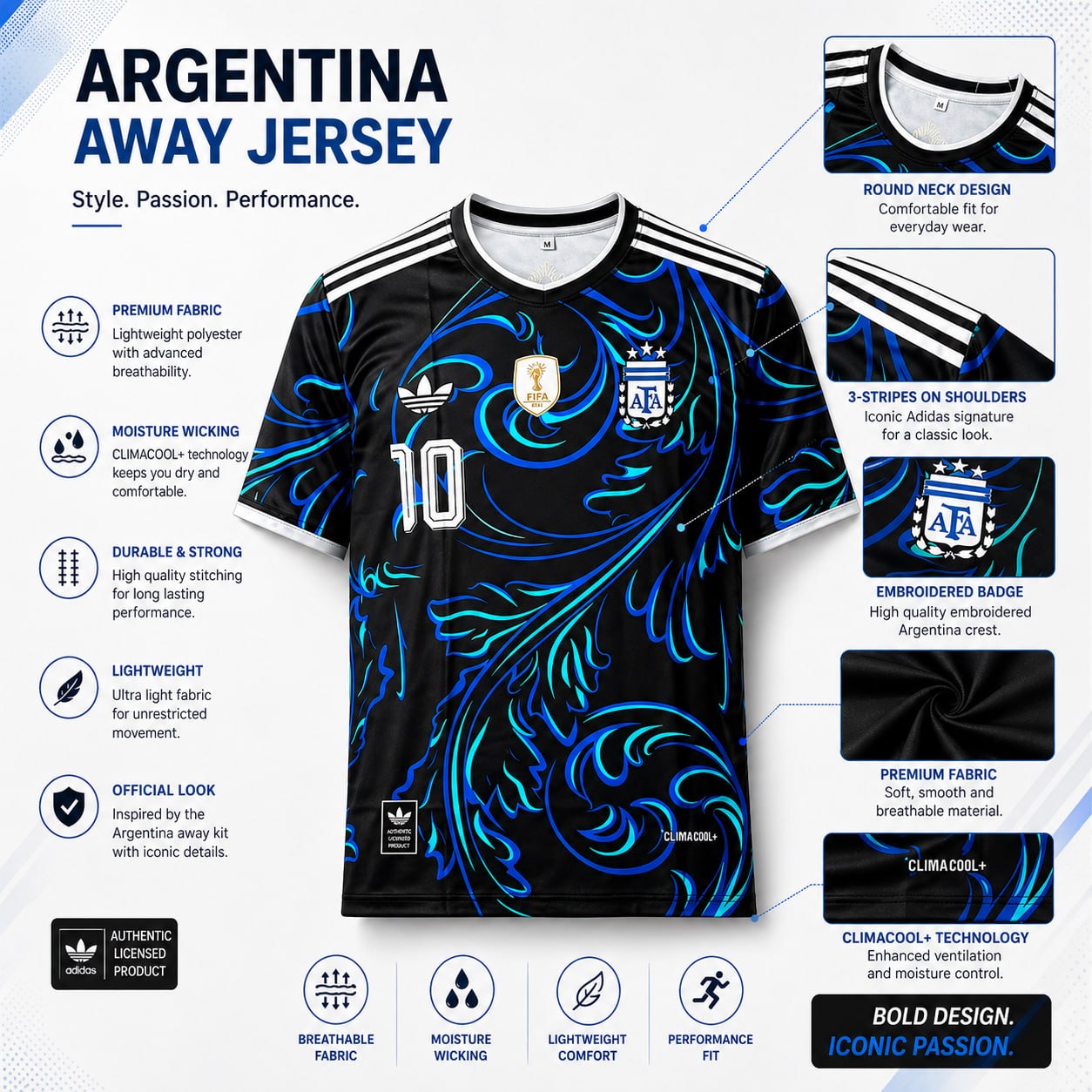 Argentina 2026 World Cup Away Jersey – Stadium